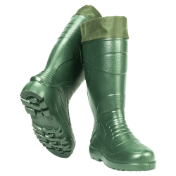 Vīriešu EVA zābaki ar silto zeķi,olīvkrāsa,45cm 44 izm.