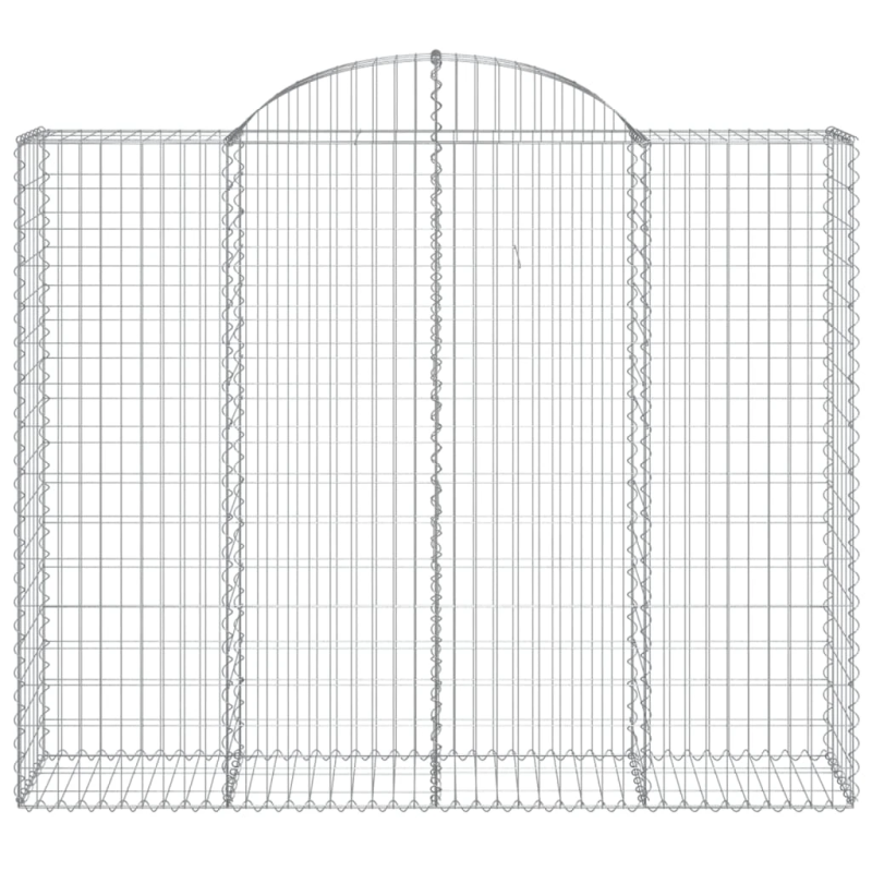 vidaXL arkveida gabiona grozi, 14gb., 200x50x160-180cm, cinkota dzelzs