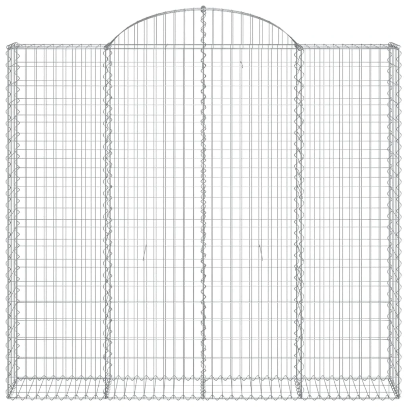 vidaXL arkveida gabiona grozi, 10gb., 200x50x180-200cm, cinkota dzelzs