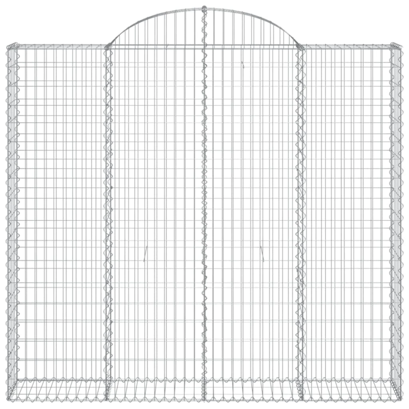 vidaXL arkveida gabiona grozi, 11gb., 200x50x180-200cm, cinkota dzelzs