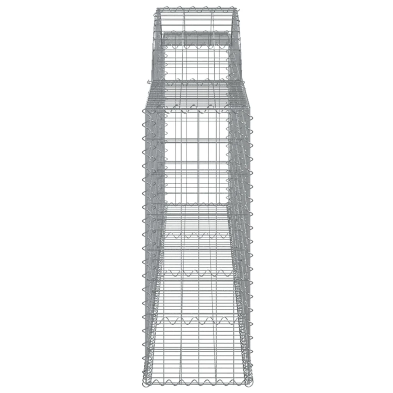 vidaXL arkveida gabiona grozi, 20 gb., 300x30x80-100cm, cinkota dzelzs