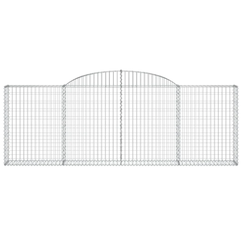 vidaXL arkveida gabiona grozi, 13gb., 300x30x100-120cm, cinkota dzelzs