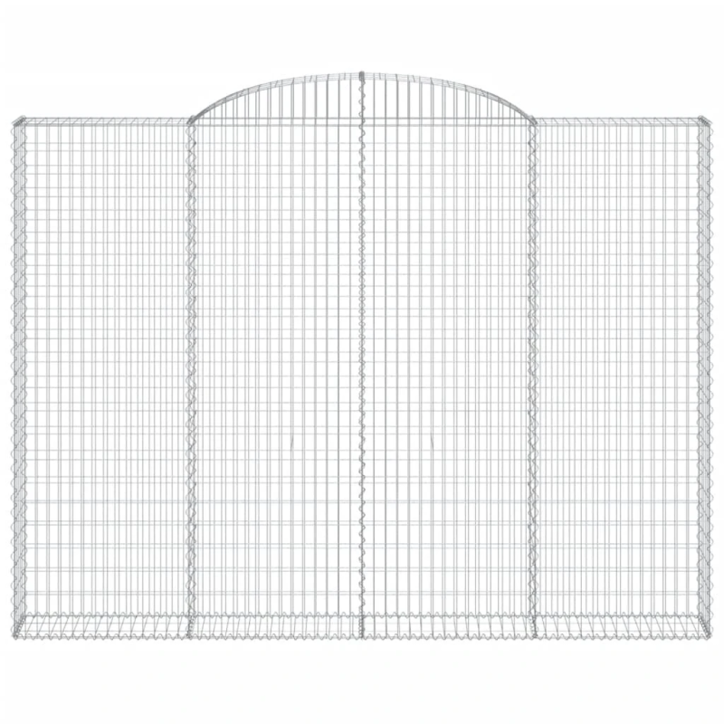 vidaXL arkveida gabiona grozi, 2 gb., 300x30x220-240cm, cinkota dzelzs