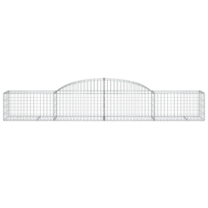 vidaXL arkveida gabiona grozi, 10 gb., 300x50x40-60 cm, cinkota dzelzs