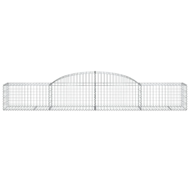 vidaXL arkveida gabiona grozi, 13 gb., 300x50x40-60 cm, cinkota dzelzs