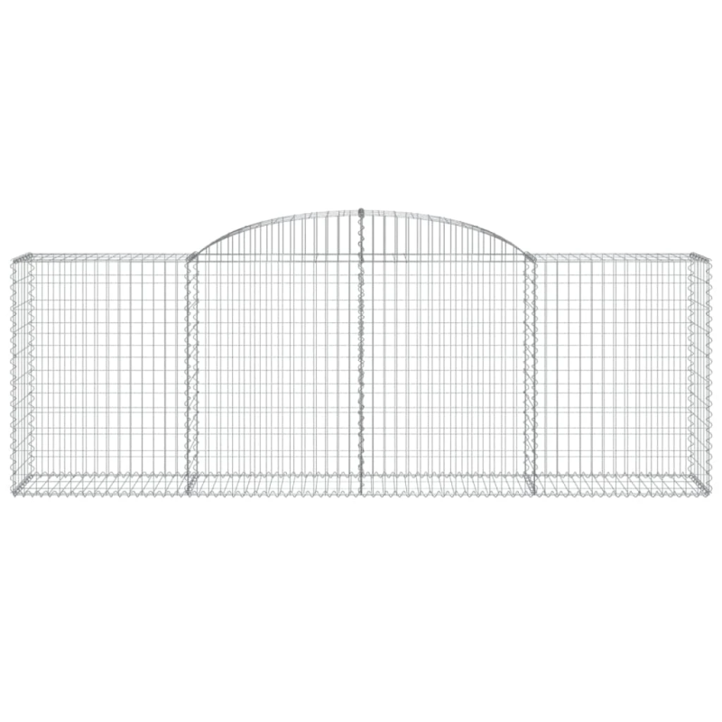vidaXL arkveida gabiona grozi, 15gb., 300x50x100-120cm, cinkota dzelzs
