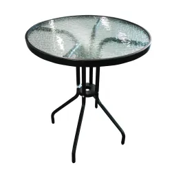 Galds 60x70cm metāla ar stikla virsmu