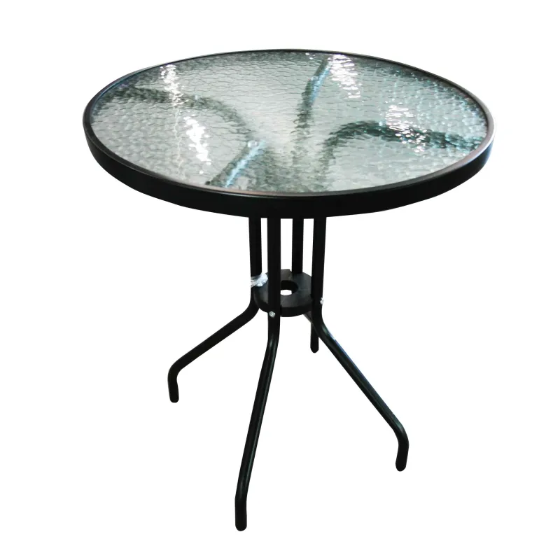 Galds 60x70cm metāla ar stikla virsmu