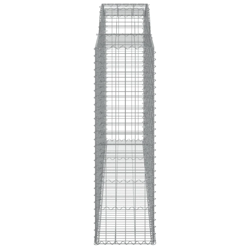 vidaXL arkveida gabiona grozi, 4 gb., 300x50x160-180cm, cinkota dzelzs