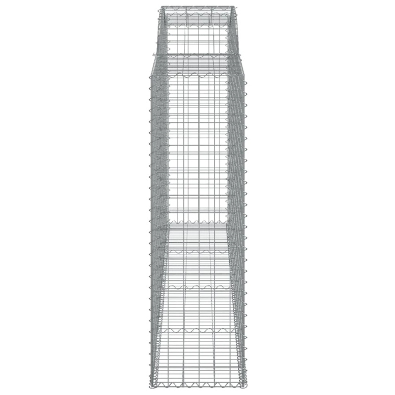 vidaXL arkveida gabiona grozi, 9 gb., 300x50x160-180cm, cinkota dzelzs