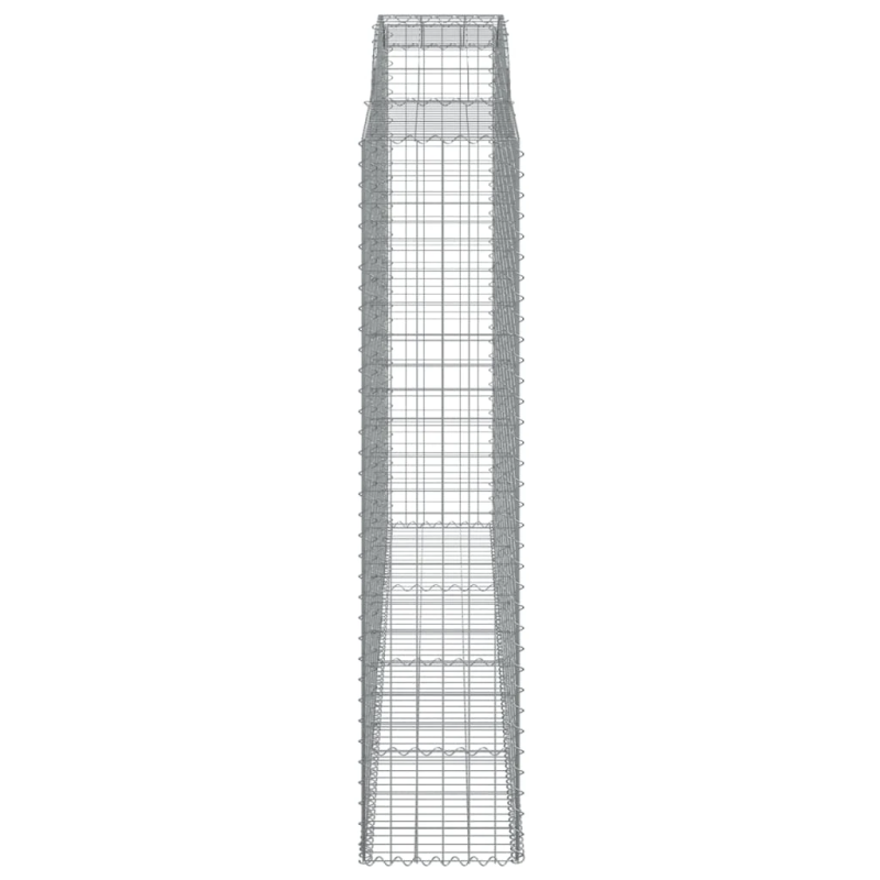 vidaXL arkveida gabiona grozi, 7 gb., 300x50x220-240cm, cinkota dzelzs