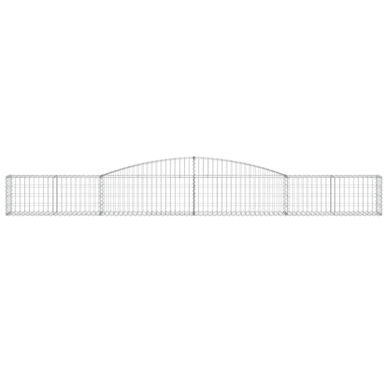 vidaXL arkveida gabiona grozi, 2 gb., 400x30x40-60 cm, cinkota dzelzs