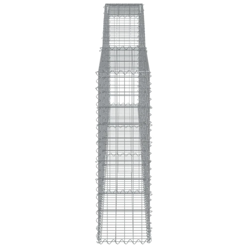 vidaXL arkveida gabiona grozi, 5 gb., 400x30x100-120cm, cinkota dzelzs