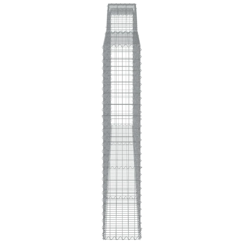 vidaXL arkveida gabiona grozi, 2 gb., 400x30x160-180cm, cinkota dzelzs