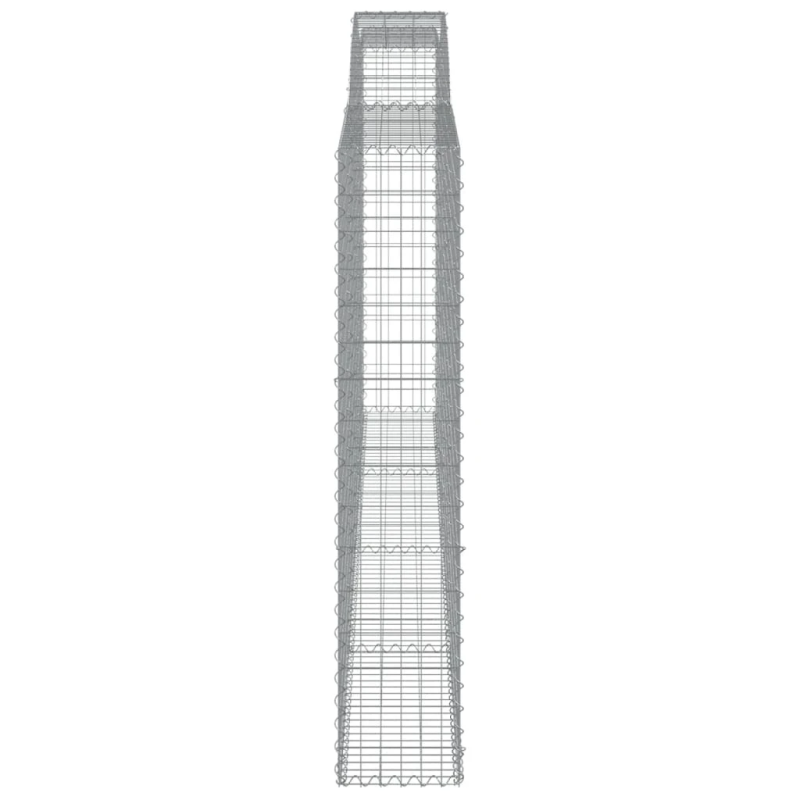 vidaXL arkveida gabiona grozi, 3 gb., 400x30x160-180cm, cinkota dzelzs