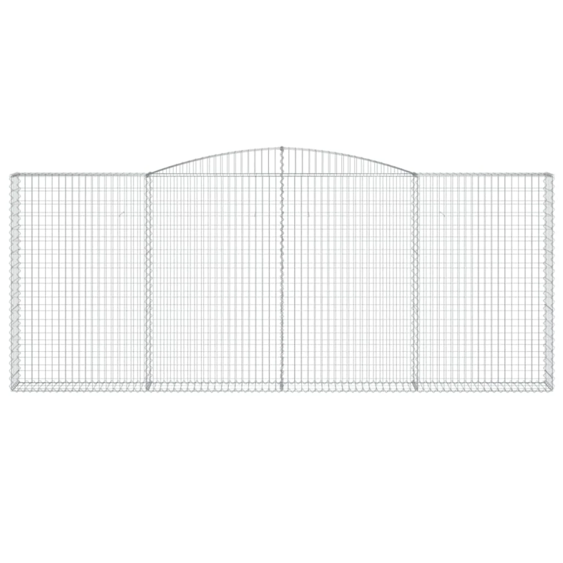 vidaXL arkveida gabiona grozi, 5 gb., 400x30x160-180cm, cinkota dzelzs