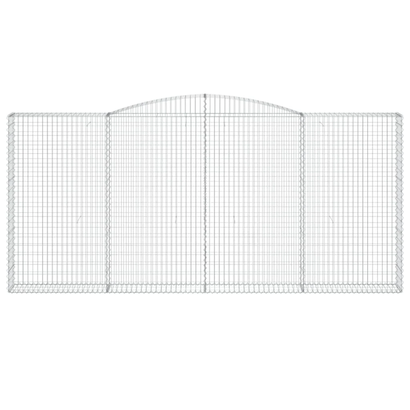 vidaXL arkveida gabiona grozi, 10gb., 400x30x180-200cm, cinkota dzelzs