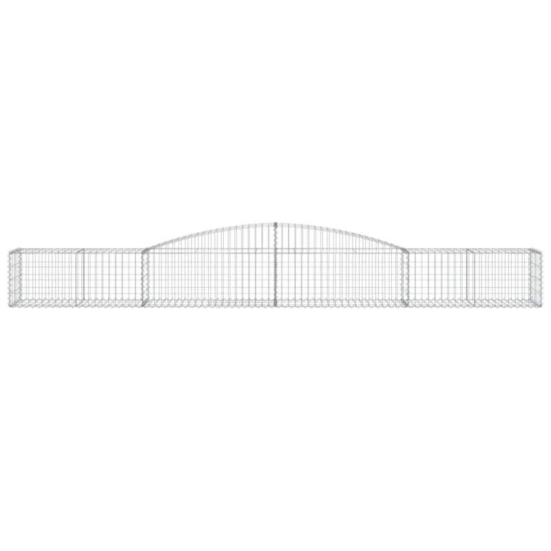 vidaXL arkveida gabiona grozi, 2 gb., 400x50x40-60 cm, cinkota dzelzs