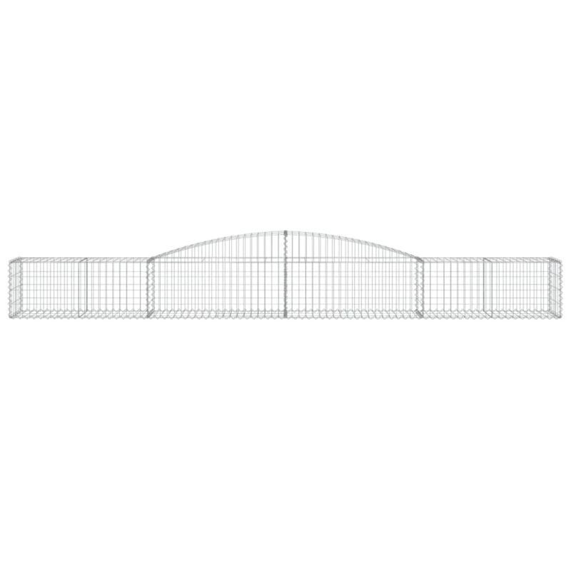 vidaXL arkveida gabiona grozi, 5 gb., 400x50x40-60 cm, cinkota dzelzs