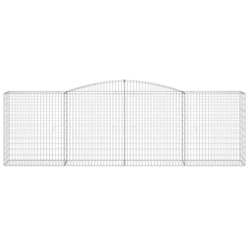 vidaXL arkveida gabiona grozi, 3 gb., 400x50x120-140cm, cinkota dzelzs