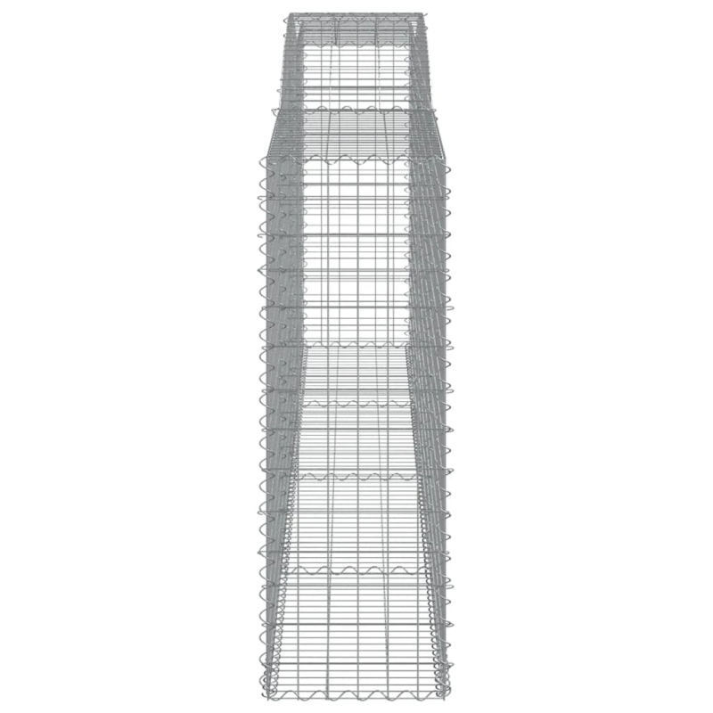 vidaXL arkveida gabiona grozi, 2 gb., 400x50x140-160cm, cinkota dzelzs