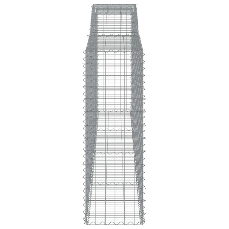 vidaXL arkveida gabiona grozi, 15gb., 400x50x140-160cm, cinkota dzelzs