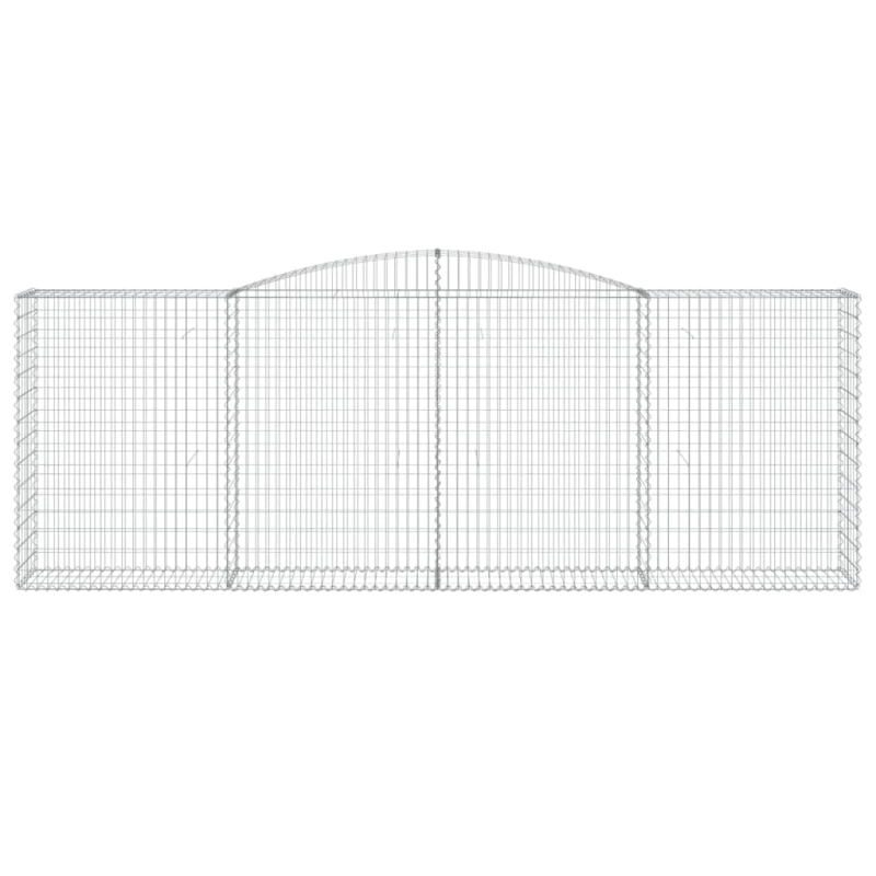 vidaXL arkveida gabiona grozi, 20 gb., 400x50x140-160 cm, dzelzs