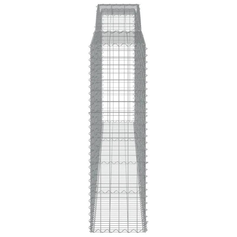 vidaXL arkveida gabiona grozi, 5 gab., 400x50x160-180 cm, dzelzs