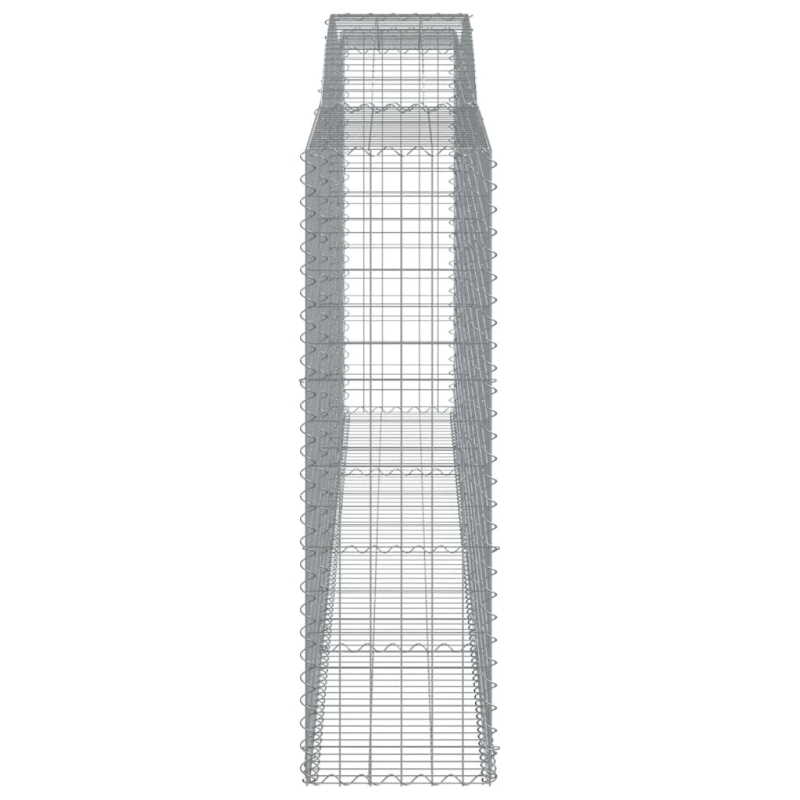 vidaXL arkveida gabiona grozi, 15gb., 400x50x160-180cm, cinkota dzelzs