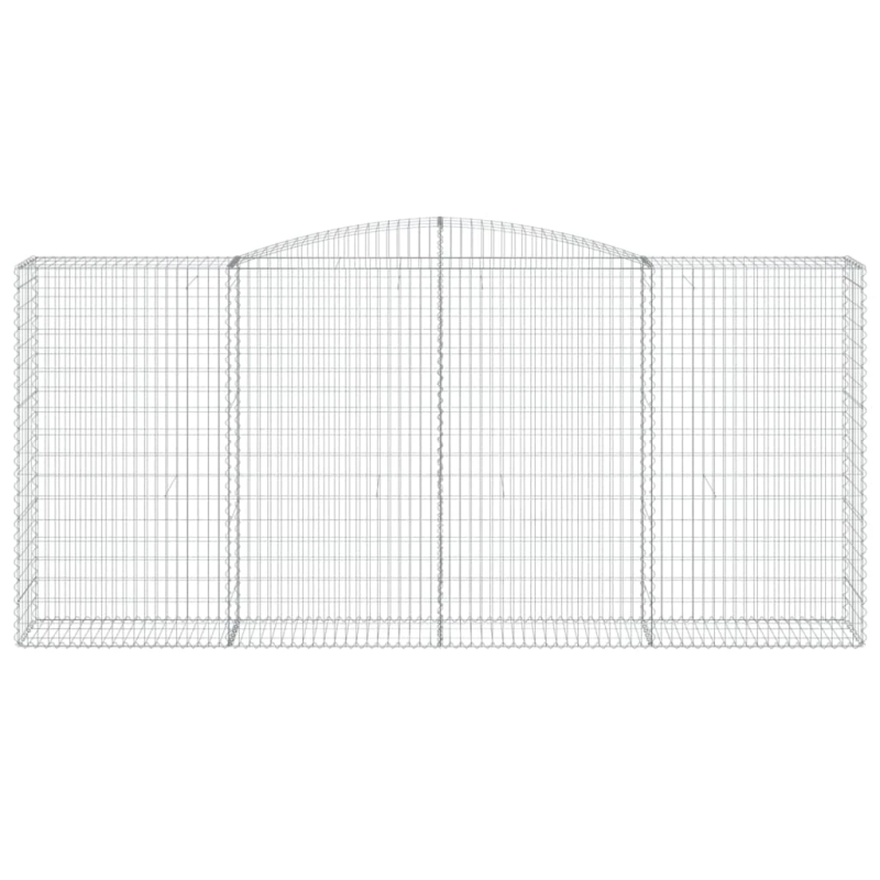 vidaXL arkveida gabiona grozi, 10gb., 400x50x180-200cm, cinkota dzelzs