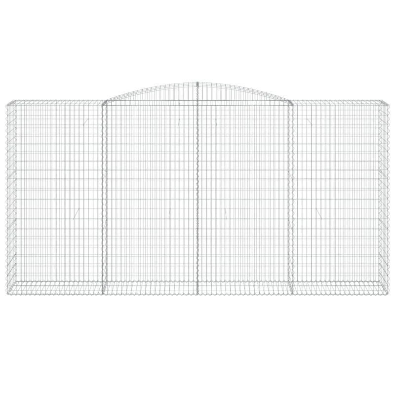 vidaXL arkveida gabiona grozi, 5 gb., 400x50x200-220cm, cinkota dzelzs