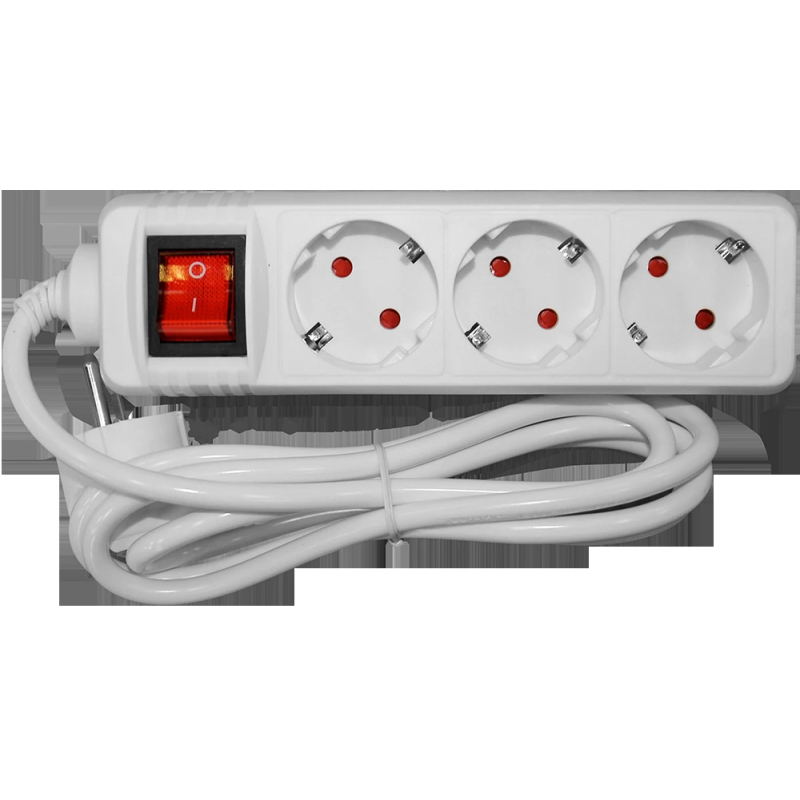 Pagarinātājs 3-vietīgs 1,5m a-z slēdzi pievadvads 3Gx1.0mm