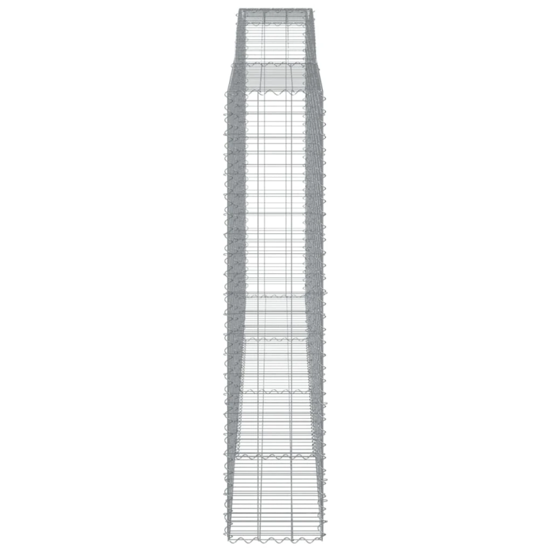 vidaXL arkveida gabiona grozi, 3 gb., 400x50x220-240cm, cinkota dzelzs