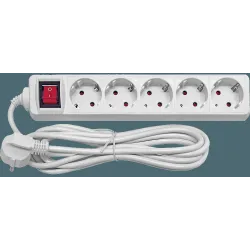 Pagarinātājs 5-vietīgs 1.5m a-z slēdzis pievadvads 3Gx1.0mm