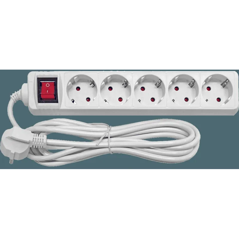 Pagarinātājs 5-vietīgs 1.5m a-z slēdzis pievadvads 3Gx1.0mm