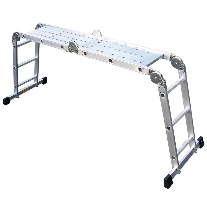 Kāpnes alumīnija 4x3 pakāpieni ar platformu