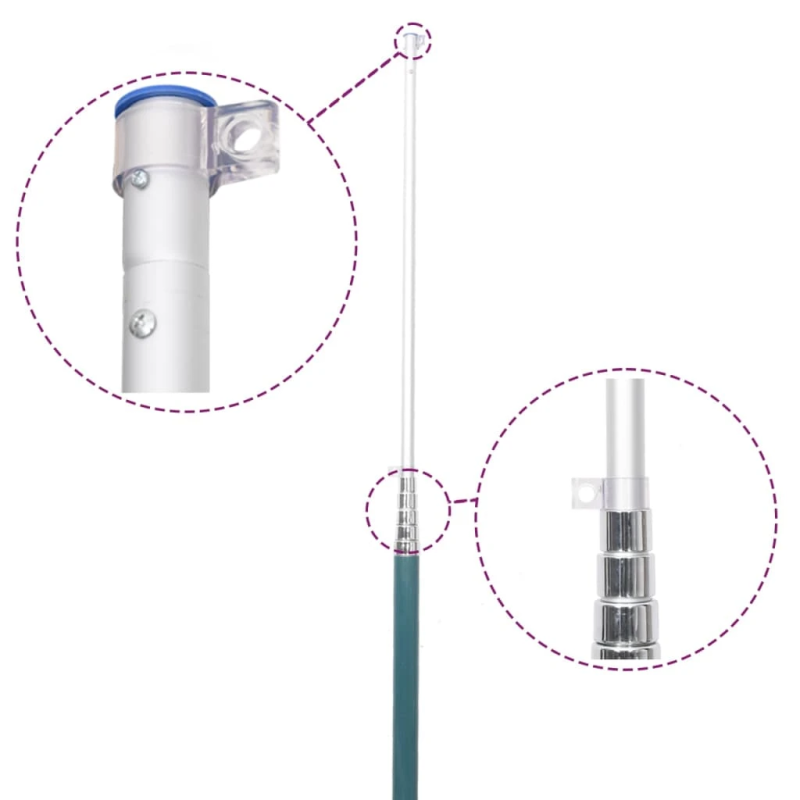vidaXL Lielbritānijas karogs un masts, 5,5 m, alumīnijs