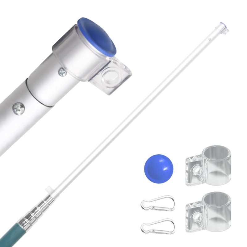 vidaXL ASV karogs un masts, 5,5 m, alumīnijs