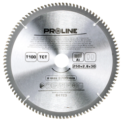 Zāģripa alumīnijam D250x30mm 100zobi Proline