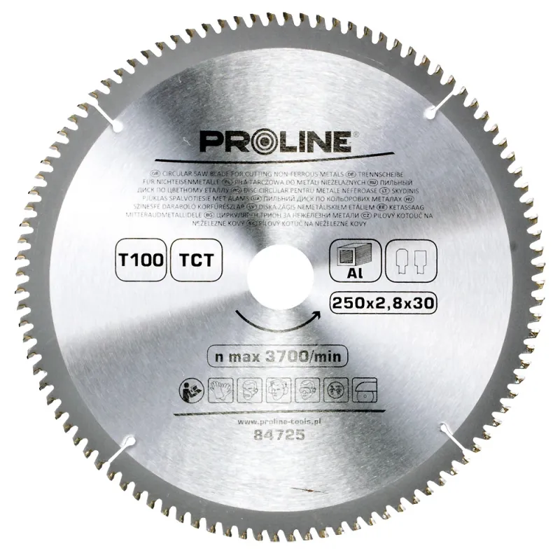 Zāģripa alumīnijam D250x30mm 100zobi Proline