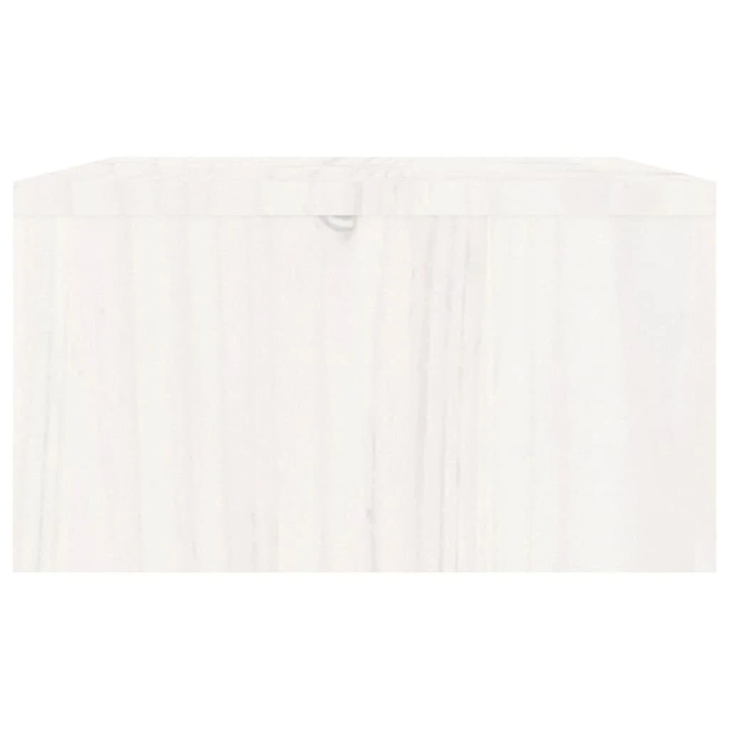 vidaXL monitora paliktnis, balts, 100x27x15 cm, priedes masīvkoks