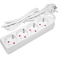 Удлинитель на 4 места 1,5 м с заземлением кабель 3Gx1.0mm