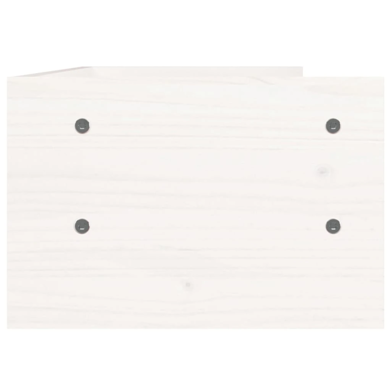 vidaXL monitora paliktnis, balts, 50x24x16 cm, priedes masīvkoks