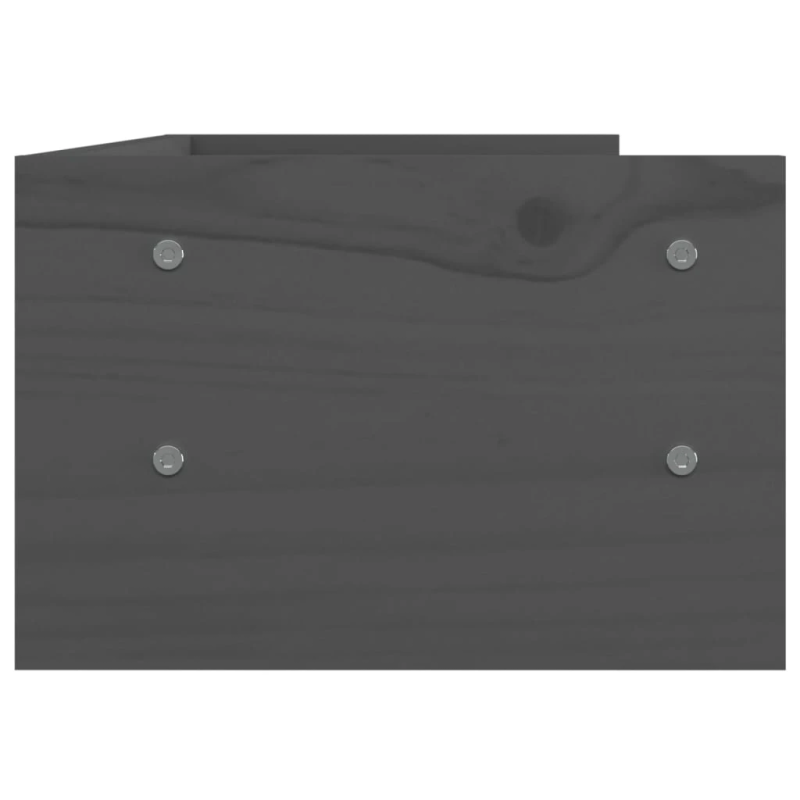 vidaXL monitora paliktnis, pelēks, 50x24x16 cm, priedes masīvkoks