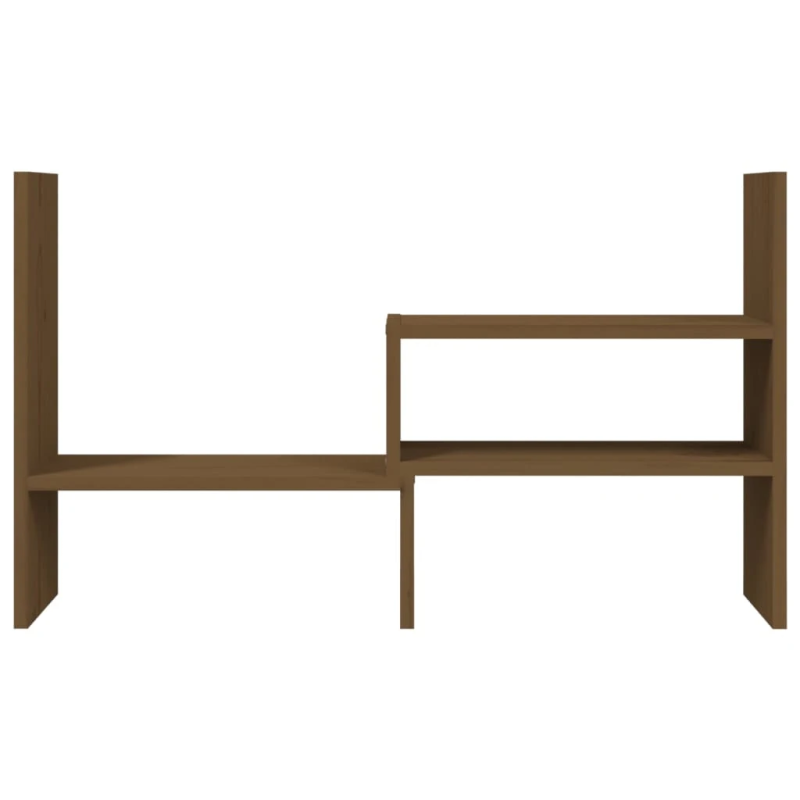 vidaXL monitora paliktnis, brūns, ,39-72,x17x43 cm, priedes masīvkoks