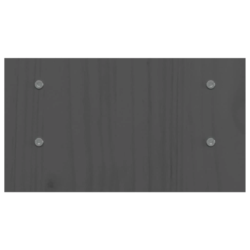 vidaXL monitora paliktnis, pelēks, 50x27x15 cm, priedes masīvkoks