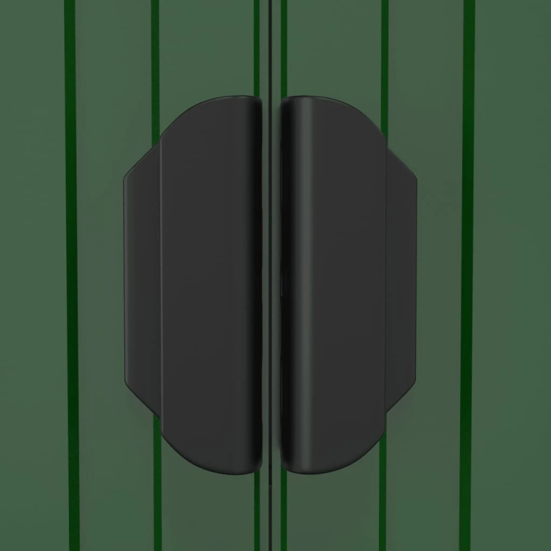 vidaXL dārza šķūnis, zaļš, 192x191x223 cm, cinkots tērauds