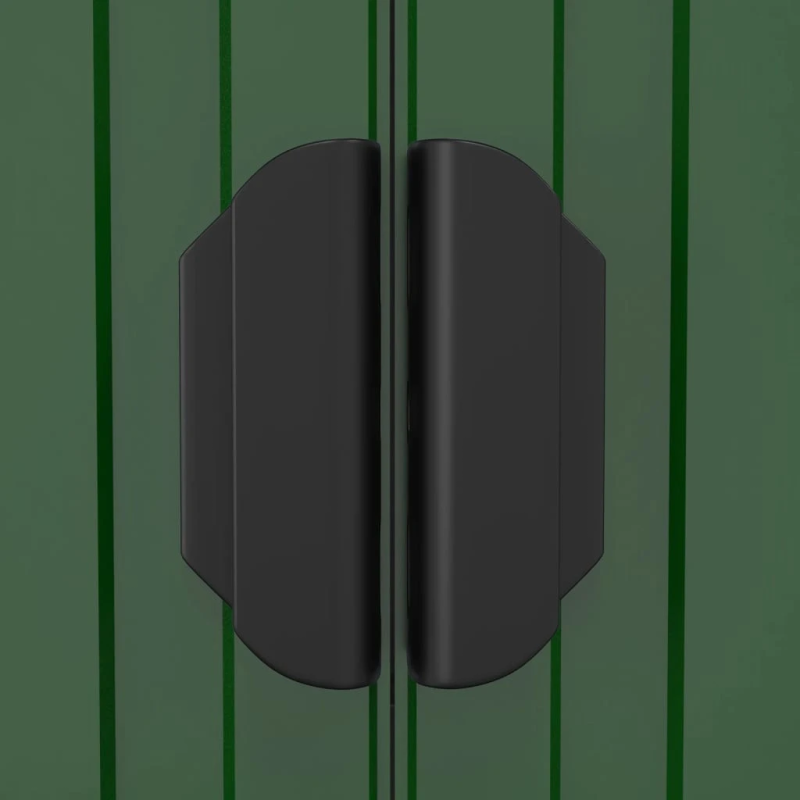 vidaXL dārza šķūnis, zaļš, 192x606x223 cm, cinkots tērauds