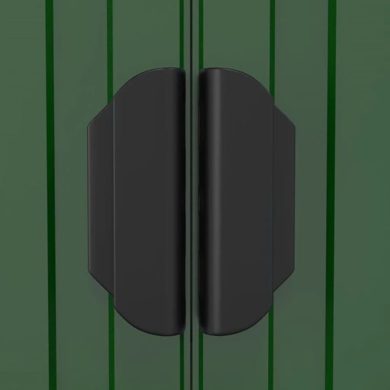 vidaXL dārza šķūnis, zaļš, 192x689x223 cm, cinkots tērauds