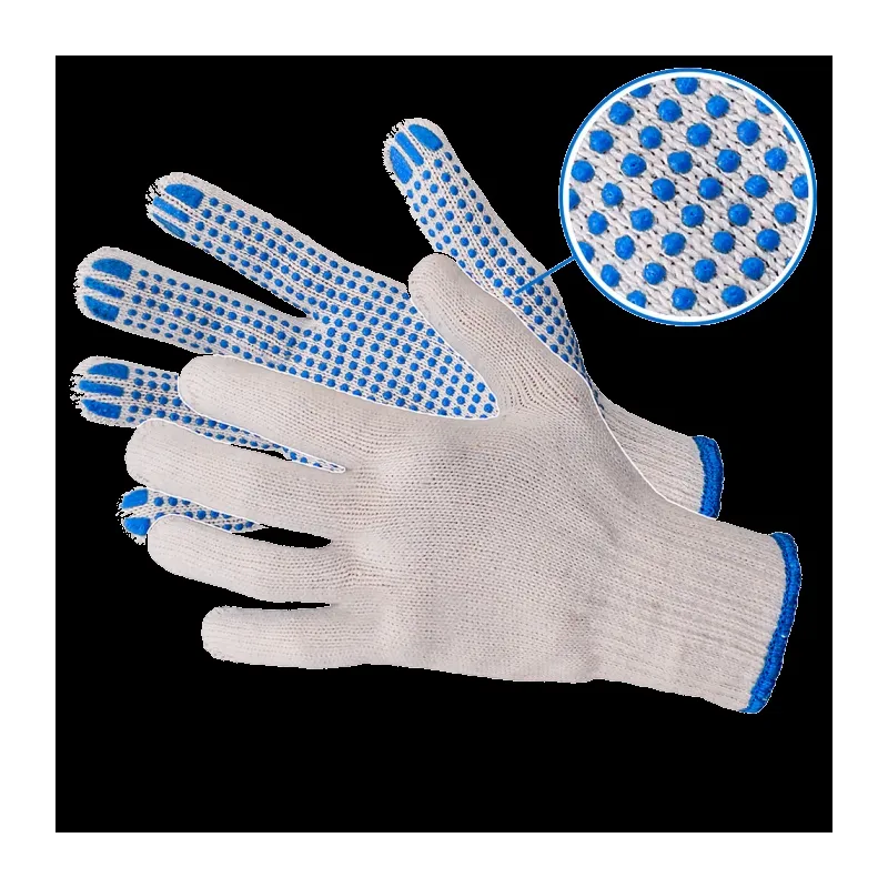 Cimdi adīti ar PVH punktējumu ,vienpus., 10.izm